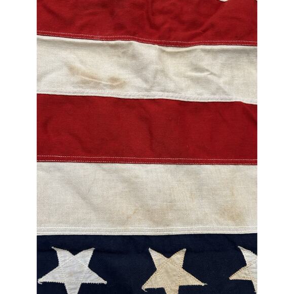 VTG RARE American Flag Bulldog Bunting 48 Stars WW2/Korean 40s US Treasury Dept - Picture 8 of 16